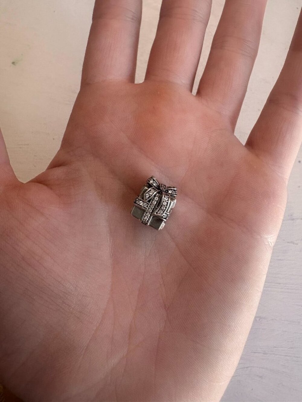 Pandora Sparkling Gift Box Present Charm Sterling Silver 925 CZ